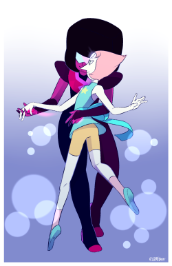 eyjoey:  Even if you don’t ship Pearlnet, you can still agree that their fusion dance is hella gay ( ͡° ͜ʖ ͡°)   on a more serious note, I realized I kinda messed up Pearl’s lower body but I only realized it upon finalizing, but I liked Garnet’s