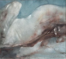ganymedesrocks:  huariqueje:  Male Nude  -  Luis Caballero  c.1970-79   Watercolour - 22 x 24.5 cm.  Luis Caballero Holguín (1943 – 1995) was one of the most significant Latin American painters of the second half of the twentieth century.  Caballero