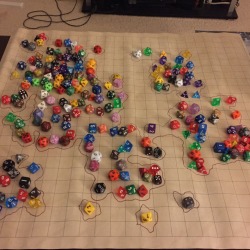 constructofcatscience:  somethingdnd:  captain-forsyth:  somethingdnd:  nozignature:  somethingdnd:  takeo14:  somethingdnd:  thatwestonkid:  My super advanced mapmaking technique - a handful of dice makes the map nice  interesting method  My question