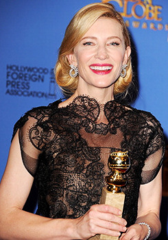 Avagardner:  Cate Blanchett Poses In The Press Room During The 71St Annual Golden