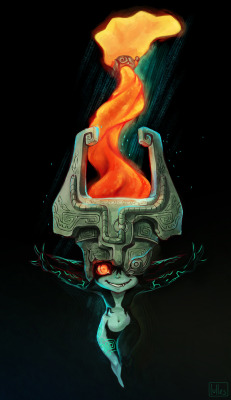 lulles:  Newest Midna painting, finally done! 