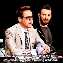 stevenrogered: Chris Evans can’t stop laughing during the AOU Press Conference