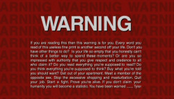  The warning at the beginning of Fight Club (1999)  