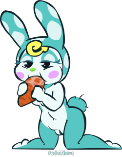 funkbang:  Chubby Bunny eats carrots in the