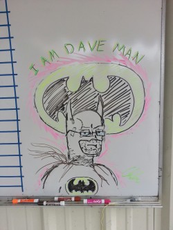 I was at a conference with a lot of down time, so I made daily caricatures of the organizers on the communal whiteboard.  Some were quicker than others.