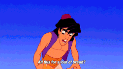 xtoxictears:  the-skeleton-queen:  wonderful-disney-recpies:  Aladdin - Aladdin Bread Loaf “Mama Mia.” - Aladdin WHAT YOU’LL NEED 1 loaf of breadHOW TO MAKE IT Steal it from the storeFollow for more magical Disney Recipes!    When I saw the gif