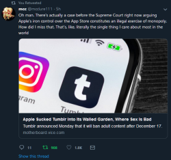 ilovelocust: ocean-in-my-rebel-soul:   queenology: Now this is interesting Article: https://motherboard.vice.com/en_us/article/a3mjxg/apple-tumblr-porn-nsfw-adult-content-banned   This is important. Tumblr’s not banning porn out of the blue.  Apple