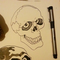Skull, yes, of course. #skulls #mattbernson #artistsontumblr #tattoodesign