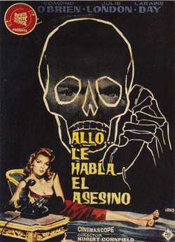 The 3rd Voice/Allo&hellip;Le Habla el Asesino poster (Spain, 1960). From The Art Of Noir, by Eddie Muller (Overlook Duckworth, 2014). From a charity shop in Nottingham.