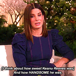 keanuincollars:Sandra Bullock talking about her crush on Keanu Reeves during filming of Speed. (x)