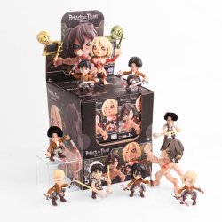 snkmerchandise: News: The Loyal Subjects Vinyl Blind Box Figures Original Release Date: September 2017Retail Price: N/A The Loyal Subjects released a line of vinyl blind box 3.25-inch figures, featuring Eren, Cleaning Eren, Mikasa, Levi, Cleaning Levi,