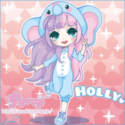 saaki-pyrop:  chibi commissions for Miss-Glitter♡♡♡Holly is so cute and amazing designs character!!I was very enjoy to draw this～(´ω`*) Her’s tumblr is http://cute-galaxy.tumblr.com/Thank you!!!