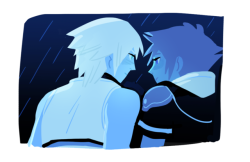 yumbles: my life is spiraling out of control and ive started a sora / riku doujinshi……… its going to be longer than i initially intended..oops ig…. these were tests to see how loose i wanted to keep the drawing! (which is to say very very loose)