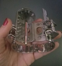 keyholderanna:  Cuck’s new “special occasion” spiked cage just came. Gangbangs and bull meetings will be so much more fun now! I can’t wait for his little dicklet to try to have an erection while in this bad boy!! 😂😂😈😈