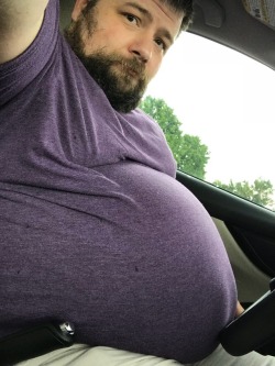 bloatedchowhound:  Left: On my way to Denver to meet a friend, and grab brunch. Right: after brunch and on our way to the Pride festivities- stopped by gas station for a minute and decided to get a bathroom belly selfie.  Didn’t hide the gut today (didn’t