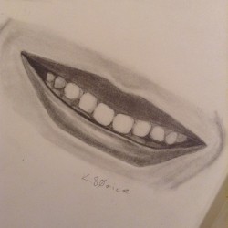 I&rsquo;m not the best with teeth, but smile like you mean it. #teeth #smile #mouth #pencil #art #drawing