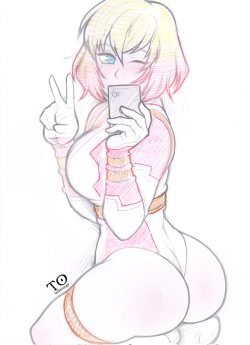 tabletorgy-art:only a fast sketch of gwenpool today because I am too tired _(:3｣∠)_