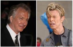 jediknight1984: We all miss out favorite Alan Rickman and David Bowie in 2016.  Alan Rickman 2/21/46 - 1/14/16 David Bowie 1/8/47 - 1/10/16 