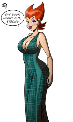 ironbloodaika:  chillguydraws: Spectra’s Night Out Commission @ironbloodaika featuring Penelope Spectra from Danny Phantom sporting a dress worn by everyone favorite sexy voice actress, Tara Strong.   ________________________________________________Suppor
