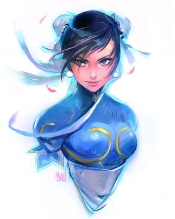 rossdraws:It’s almost Chinese New Years! I wanted to paint Chun-Li for this week’s episode and here’s something I did to prepare for it 🦀🎉
