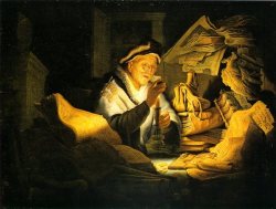 artist-rembrandt:  The rich fool via Rembrandt Van RijnSize: 42x32 cmMedium: oil, panel