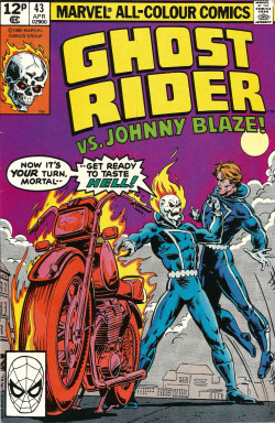 Ghost Rider No. 43 (Marvel Comics, 1980). Cover art by Bob Budiansky.From Oxfam in Nottingham.