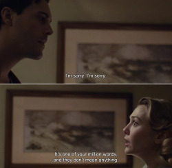 anamorphosis-and-isolate:  ― Kill Your Darlings (2013)Jack: I’m sorry. I’m sorry. Edie: It’s one of your million words, and they don’t mean anything.