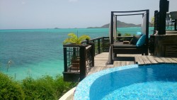 Daybed @ Sheer Rocks, Antigua with plunge pool.