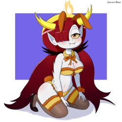 genericnoun: Bunnygirl Hekapoo   Just felt like drawing a Hekapoo. Trying a kinda new style, or tried using new settings at least.Typical “Commissions are still open” yada yada yada. Check my page or message me for details.  &lt; |D’‘‘‘‘