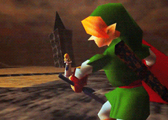 megasmans:   Zelda GIF Challenge: [1/5] Favorite Characters → Link  “But then, when all hope had died, and the hour of doom seemed at hand… a young boy clothed in green appeared as if from nowhere. Wielding the blade of evil’s bane, he sealed