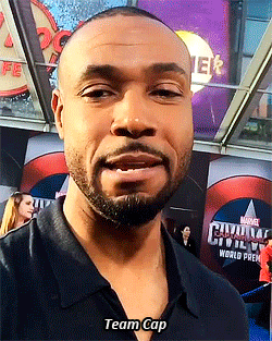 shadowhunterspocdaily:  Isaiah Mustafa attends the premiere of Marvel’s “Captain America: Civil War”  