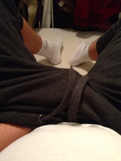 Into lads in white nike sports socks