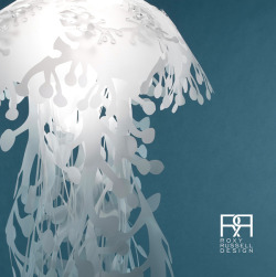 A collection of lamps made of laser-cut mylar that appear as floating jellyfish. The collection, called &lsquo;Medusae&rsquo;, was created by designer Roxy Russell in order to &ldquo;illuminate the growing problem of plastic polluting our oceans&rdquo;.