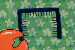 spongebobfreezeframes:  “Oh no, sounds like someone’s rummaging through my medicine cabinet. I hope they don’t touch my special comb!” 