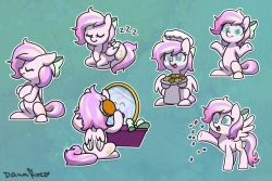 dawnf1re: Some telegram stickers I did by commission for a patron! OC is named Iridescent Flings. :)I’ve still got one ษ slot open for next month on patreon if anyone’s interested~ patrons get priority with my commission slots, as well!
