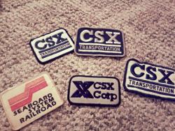 Working on a vest for a friend who hops trains and I found all these CSX patches for cheap!