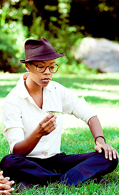 ikonicgif:  Samira Wiley as James Dean photographed by Sid Avery   I need a moment