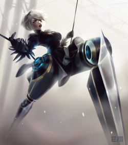 emametlo:  2B CamilleA League of Legends/Nier: Automata crossover.I find both of these characters so spicey!And damn was this fun to create. Wallpaper ver. | Process Gif |  Deviantart | Artstation | Shop |   