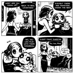 sixpenceee:  Created by Finnish artist JP Ahonen, the Belzebubs comic strip features an adorable metal-loving family and all of their dark adventures together. From having a little baby to having lunch with grandma - the strip features normal everyday