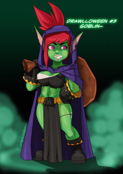 tovio-rogers:  Drawlloween-3 goblin by TovioRogers   playing catchup with #drawlloween2015 fun warm up before starting on commissions.   
