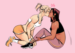 dekuku:  i saw a stock photo of a het couple working out and i was like ‘ok but this could be cute if-’ 