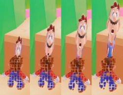 suppermariobroth:The first few frames of Mario’s animation after capturing an enemy in Super Mario Odyssey.