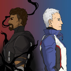 contempt-pyramid-art:  “What happened to us..?”a little birdie ganymede told me it’s reaper76 week, so even though it’s ending today, let’s consider this Day 1 “How We Were” -History/Decaysequel to this