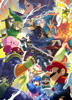 the unique image not hentai or ecchi in this blog the illustration official of the newcomers!! this game is so great. I just put this picture because I love smash