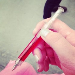 Syringe pen! Best pertchase of the day! ū :D #win #manifest