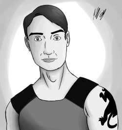 Commissioned by @madcatalex15, long time follower and supporter. A grayscale sketch of his Saints Row 2 character.If you would like to commission me as well, the info can be found here.