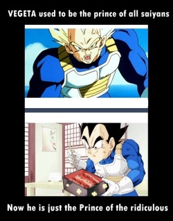 yenrisan: gad88:  I found this image and is so true…  Oh yes, because the Vegeta before was so much better? The “prince of all saiyans” that didn’t care about anyone but himself, put his own family at risk, neglected his responsibilities as a