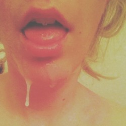 nice-nasty-stuff:  makemedum:  hey sickos enjoy more pics from this weekend of me drooling a couple loads out of my dumb mouth and onto my tiny tits! i also have a bunch of spit on my chest cuz this dude loves to spit in my face and on my body when he