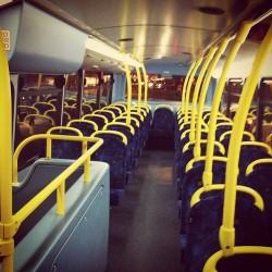 simovalley:  Empty bus #bus #emptiness #yellow #19 #night (at Bus Stop A @ Denmark Street)
