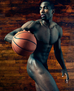 fashizblackdiary:  Congolese-Spanish NBA player Serge Ibaka posing naked for ESPN Magazine’s 2014 “The Body Issue”.  